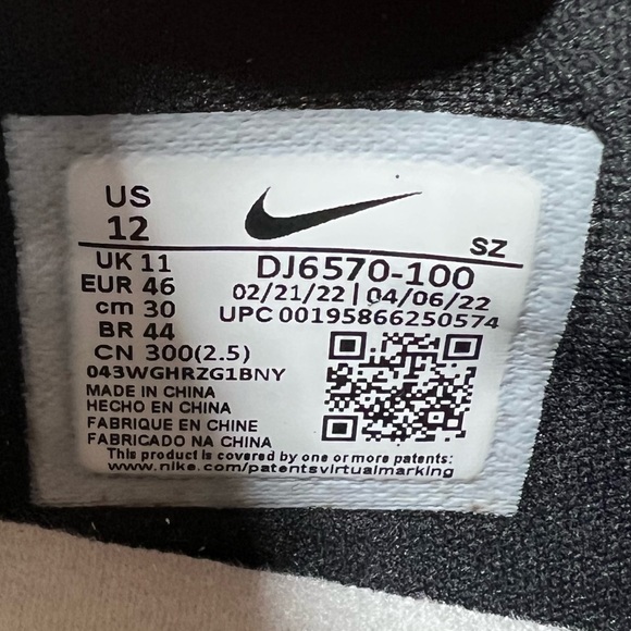 NEW: Nike Men's Air Zoom Victory Tour 2 Golf Shoes White/Black: DJ6569-100 - Picture 9 of 12